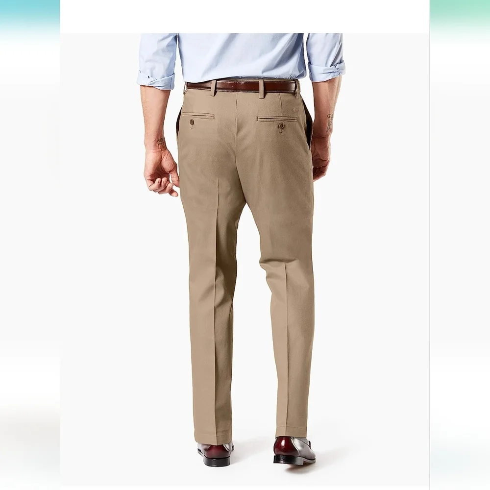 DOCKERS | Men’s Straight Fit Khaki Pants Lux Cotton Stretch Wrinkle Free - Picture 7 of 9
